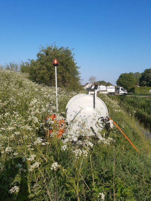 Foto van Hogedrukhaspel op rupsen